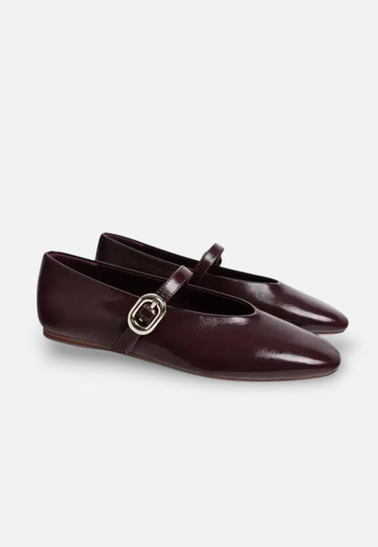 Zapatos Mary Jane Mujer de Piel Sintética Punta Cuadrada Hebilla
