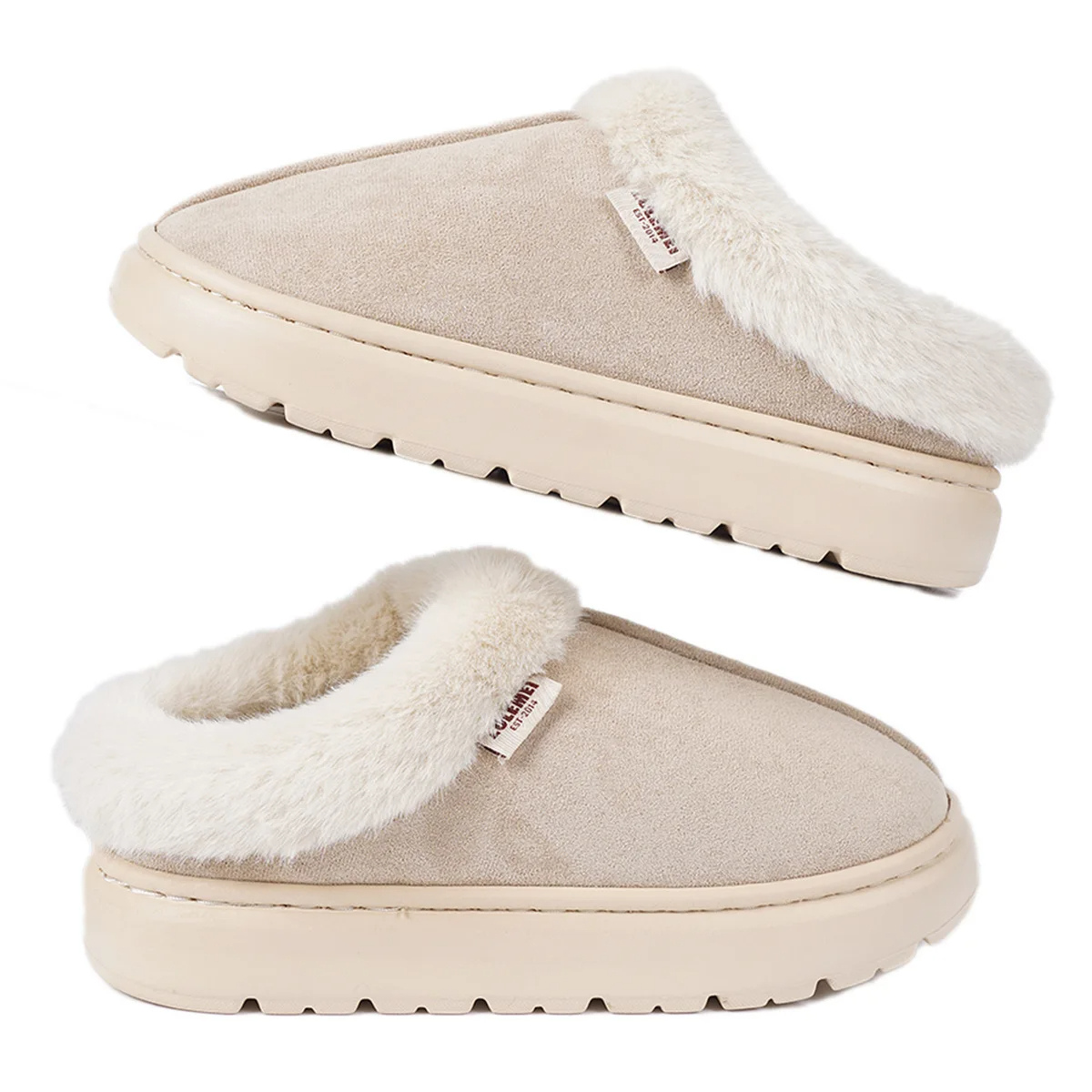 Pantuflas mujer con forro de algodón y suela suave