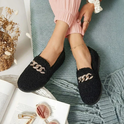 Pantuflas mujer interior cálidas suela cómoda estilo elegante