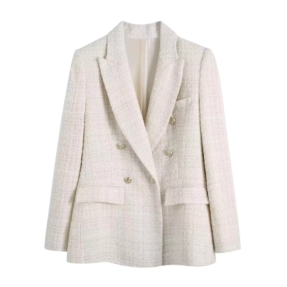Blazer Mujer de Tela con Doble Botonadura Ajustado - Mavetta