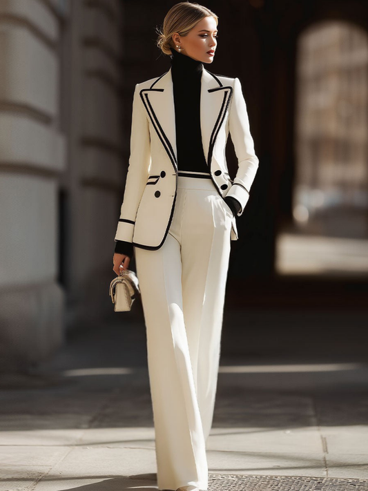 Conjunto Mujer con Blazer Cruzado Elegante - Mavetta
