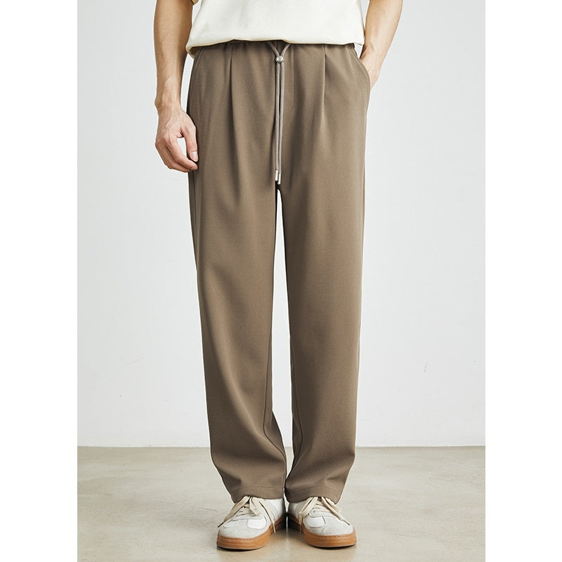 Pantalón recto hombre tejido ligero corte clásico cómodo
