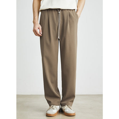 Pantalón recto hombre tejido ligero corte clásico cómodo