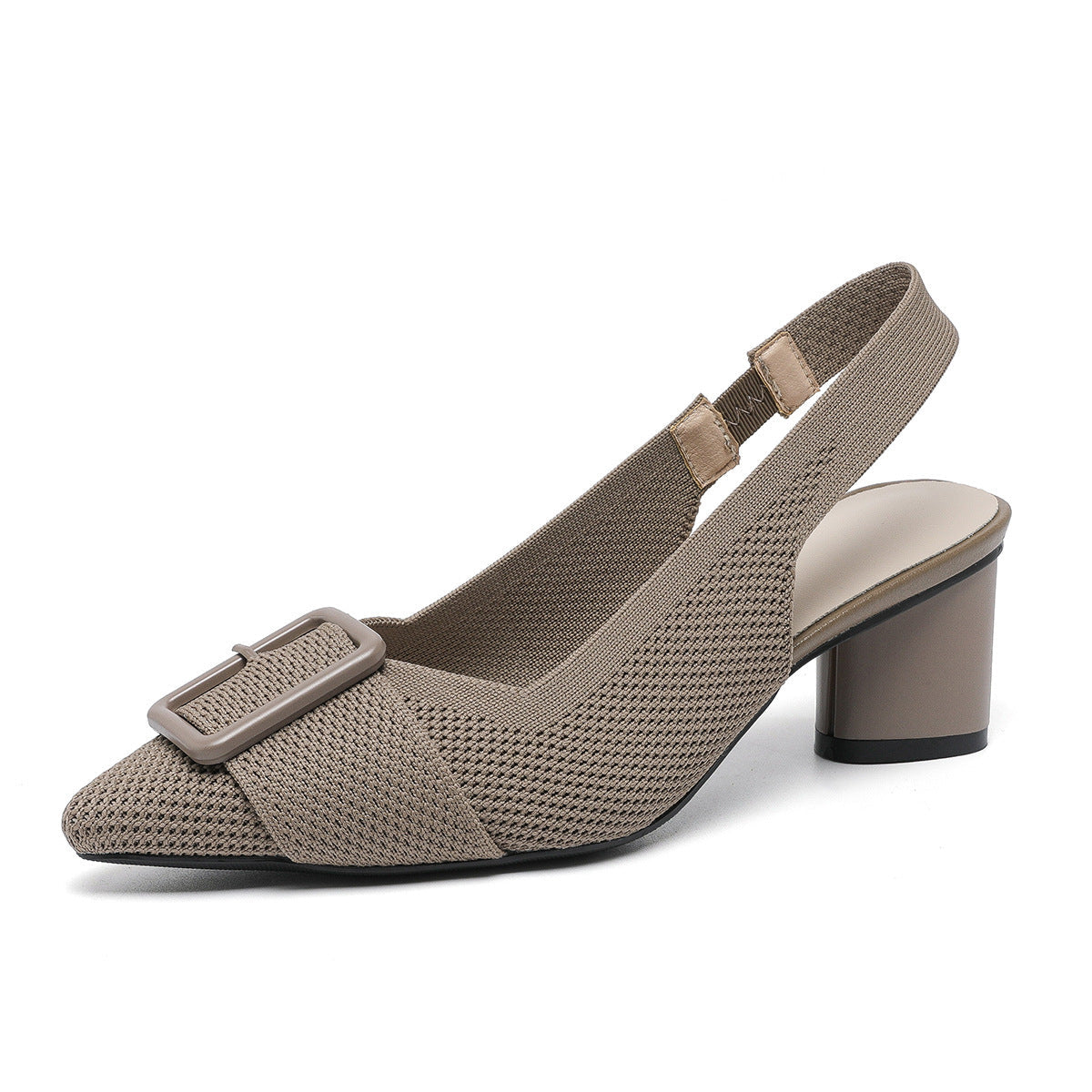 Sandalias Mujer Tacón Alto Piel Ajuste Fino Hebilla