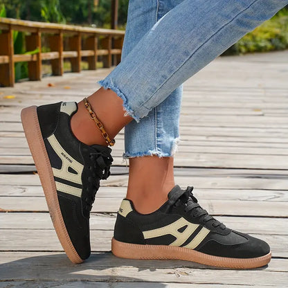 Zapatillas Retro Mujer con Cordones Suela Plana