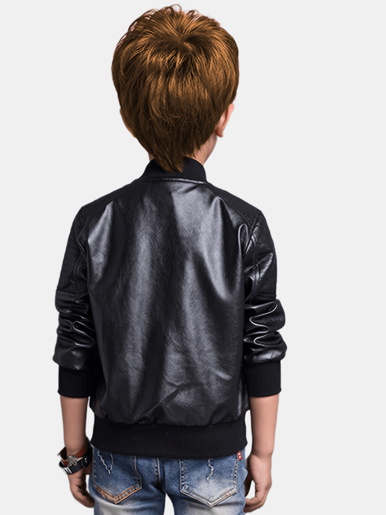 Chaqueta niño con cremallera y cuello alto ajustado
