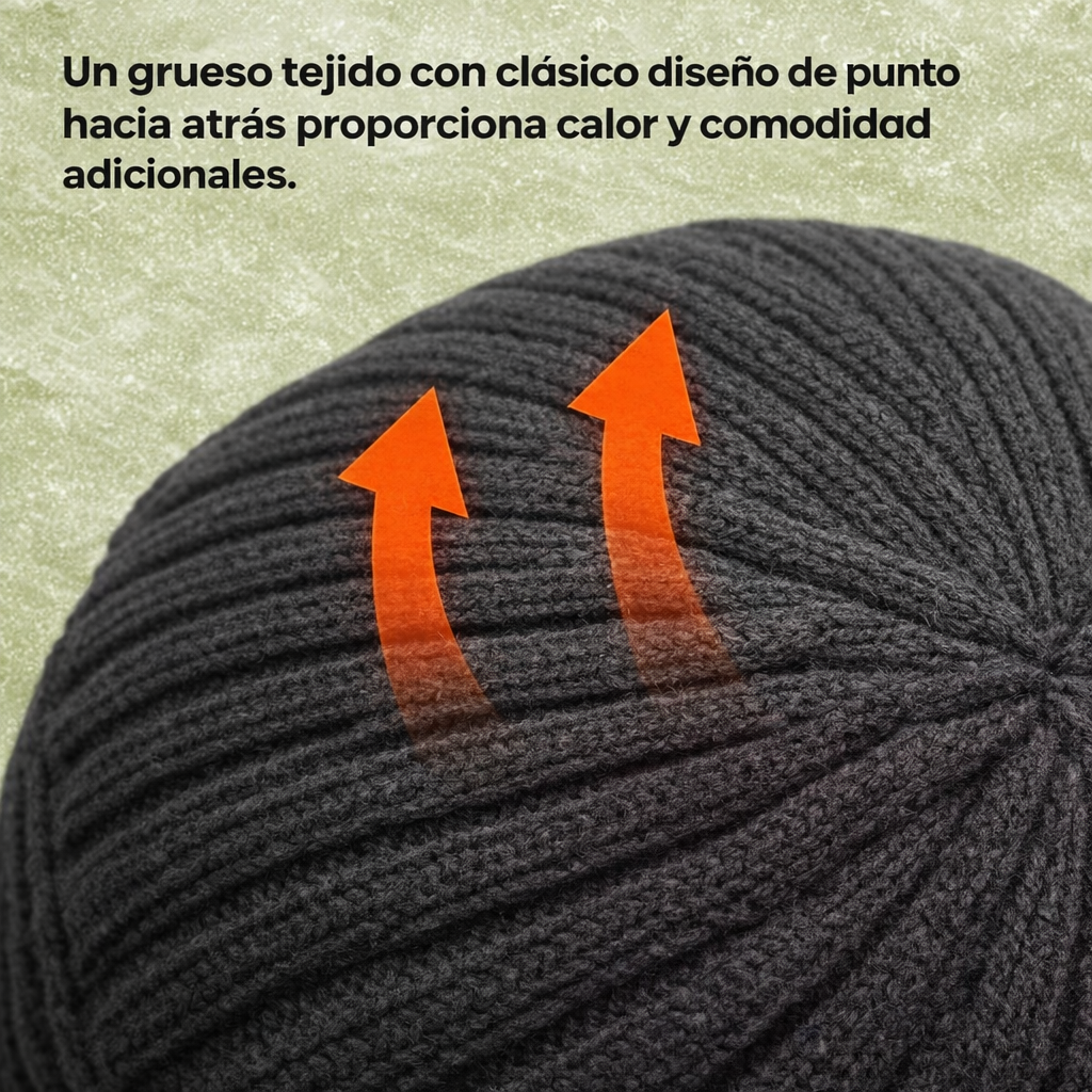 Gorro Invierno Unisex Lana Protección Orejas Ajuste Cómodo