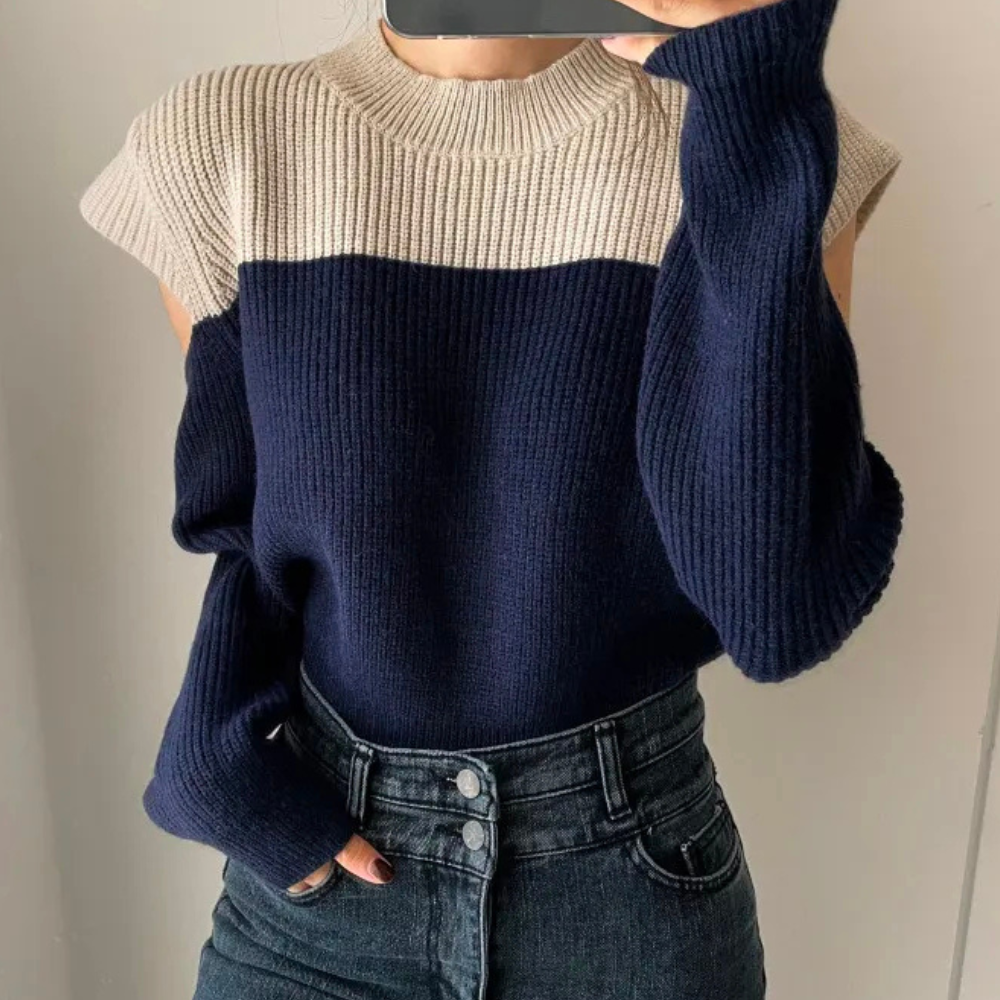 Jersey Mujer de Punto Suave Diseño Moderno Ajuste Regular
