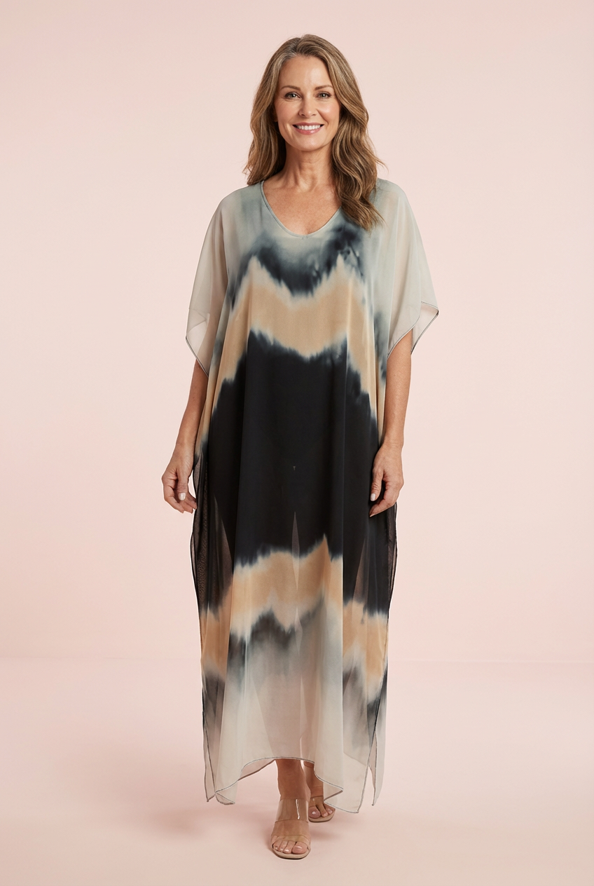 Vestido midi mujer ligero de tela fluida estilo elegante