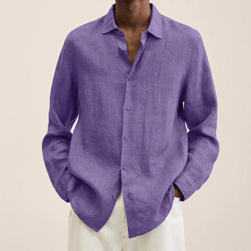 Camisa Hombre Algodón Manga Larga Corte Clásico
