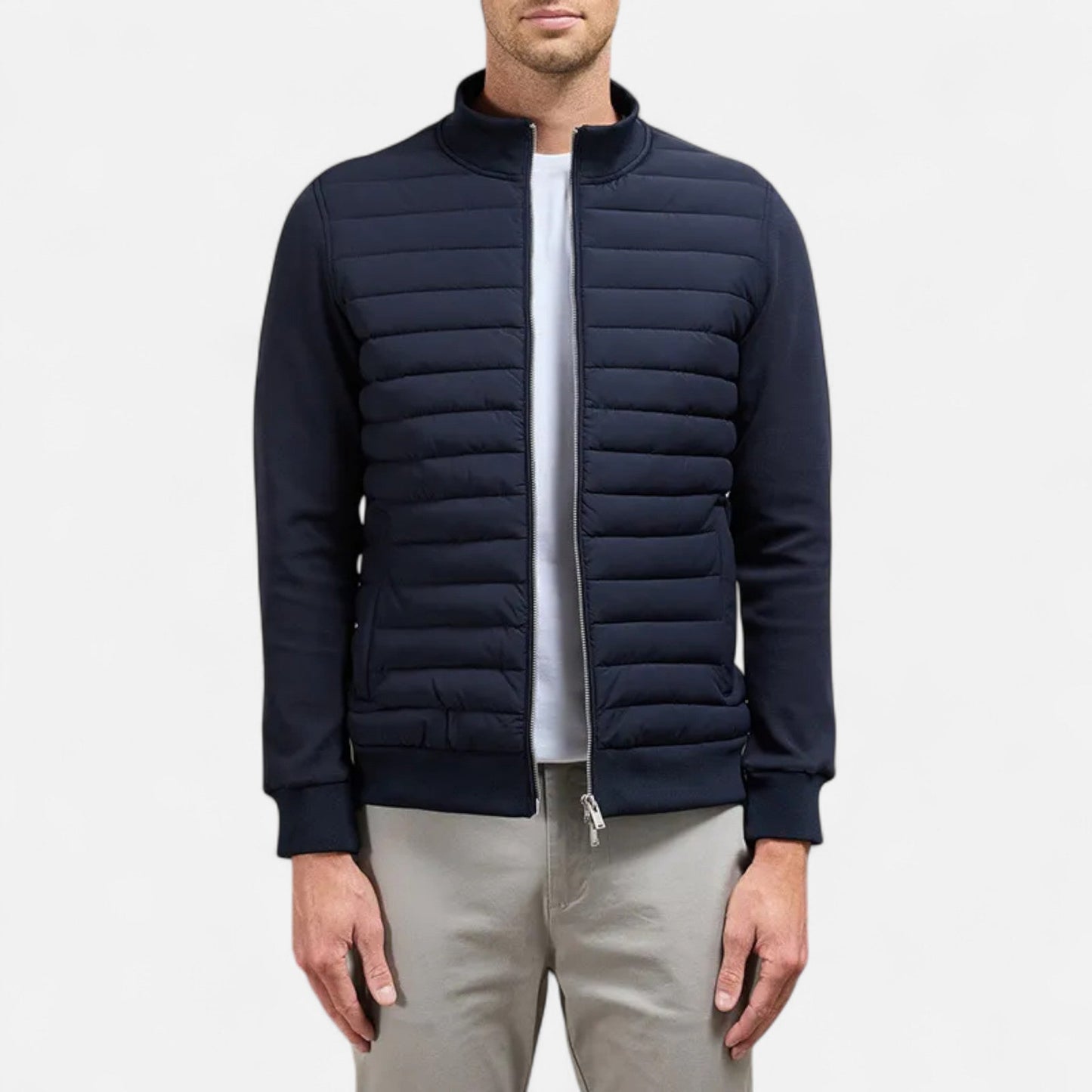 Chaqueta Hombre Ligera Invierno Cuello Alto