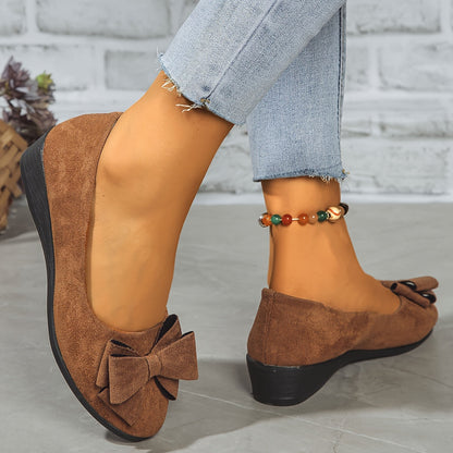 Zapatos planos mujer ortopédicos con lazo plantilla ergonómica