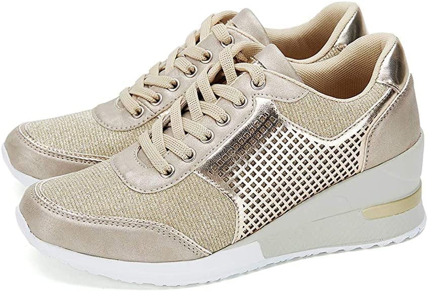 Zapatillas Mujer con Cuña y Diseño Deportivo Elegante