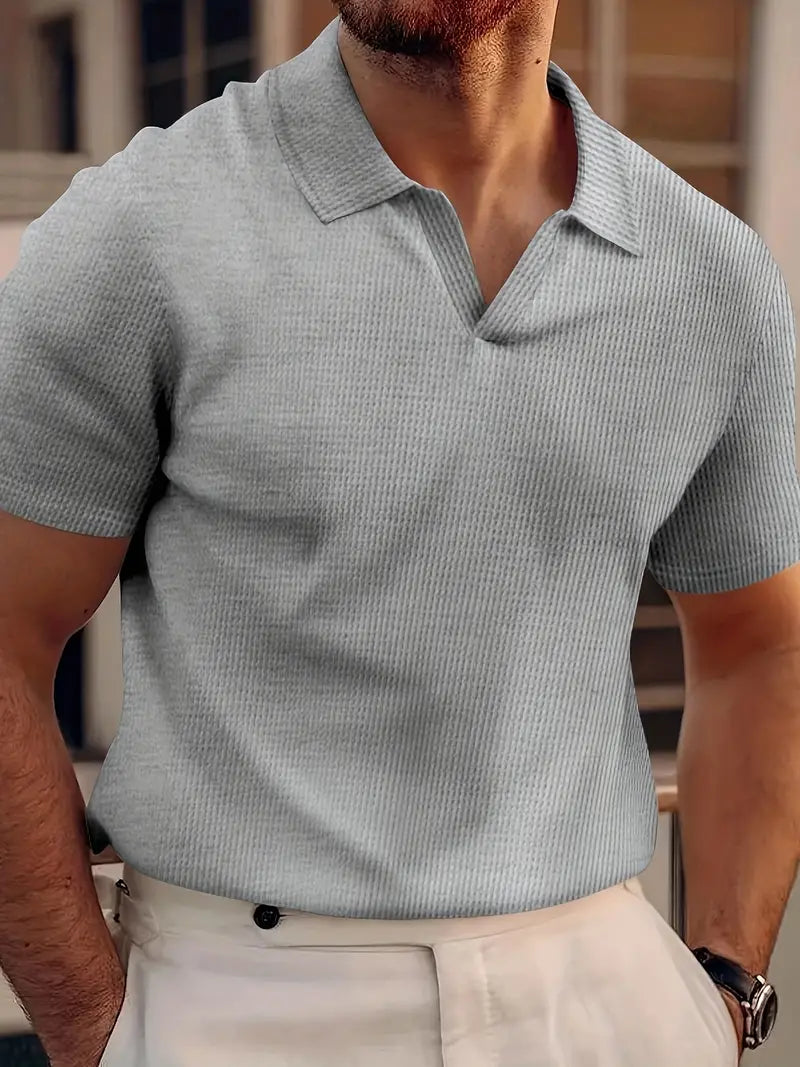 Polo hombre manga corta elegante ajuste clásico