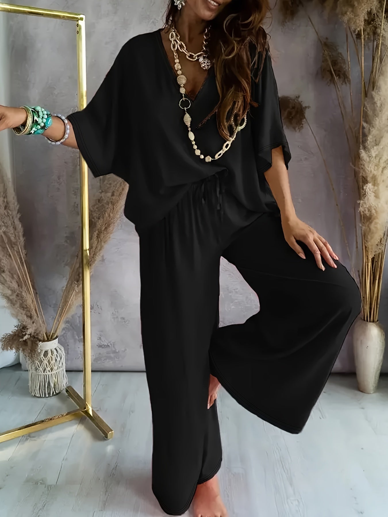 Conjunto Mujer de Dos Piezas y Pantalón Ajustado