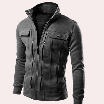 Chaqueta Hombre con Cremallera Cuello Alto