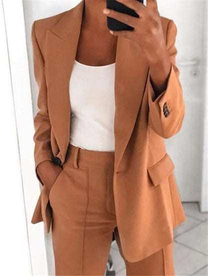Traje Mujer con Blazer y Pantalón a Juego Elegante