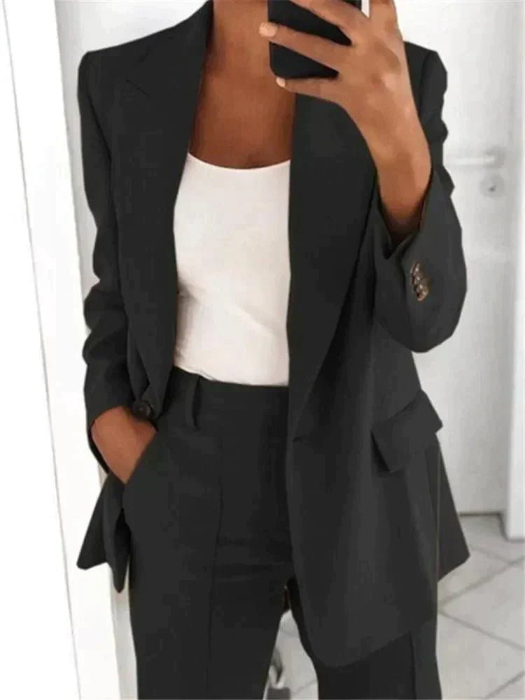Traje Mujer con Blazer y Pantalón a Juego Elegante