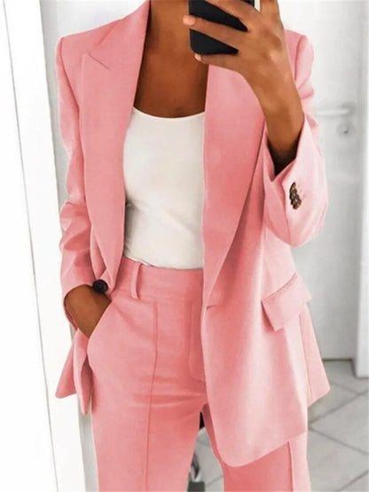 Traje Mujer con Blazer y Pantalón a Juego Elegante