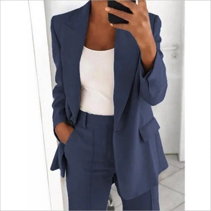 Traje Mujer con Blazer y Pantalón a Juego Elegante
