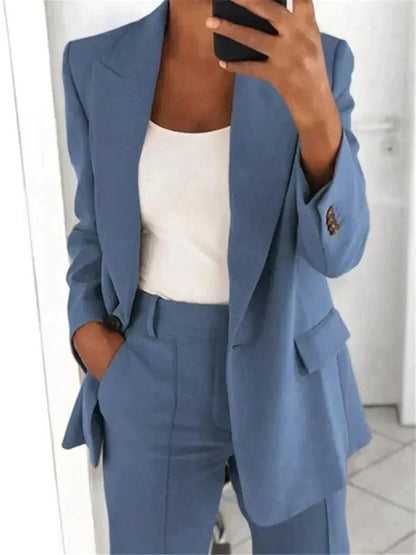 Traje Mujer con Blazer y Pantalón a Juego Elegante
