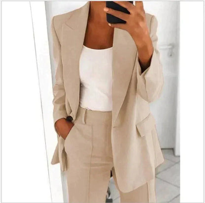 Traje Mujer con Blazer y Pantalón a Juego Elegante