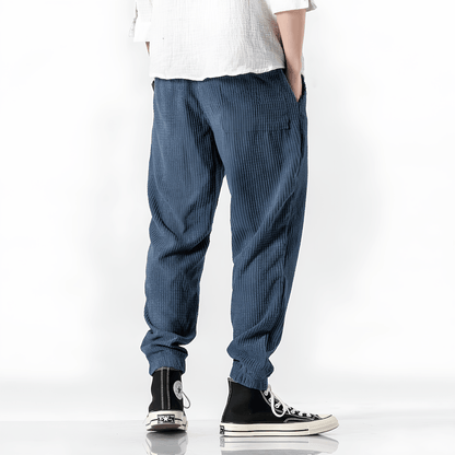 Pantalones Hombre de Pana Textura Acanalada Ajuste Cómodo