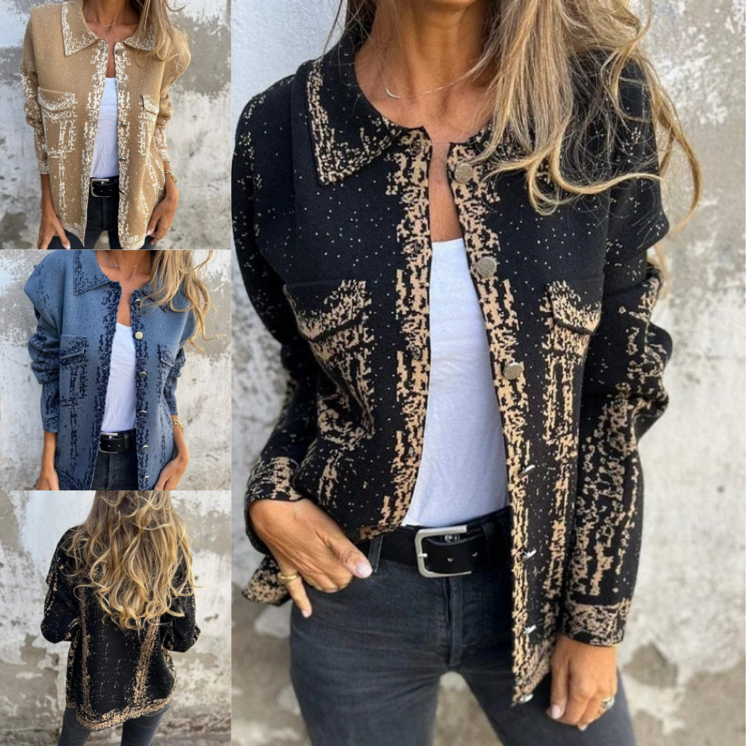 Blazer Mujer Textura Suave Corte Oversize