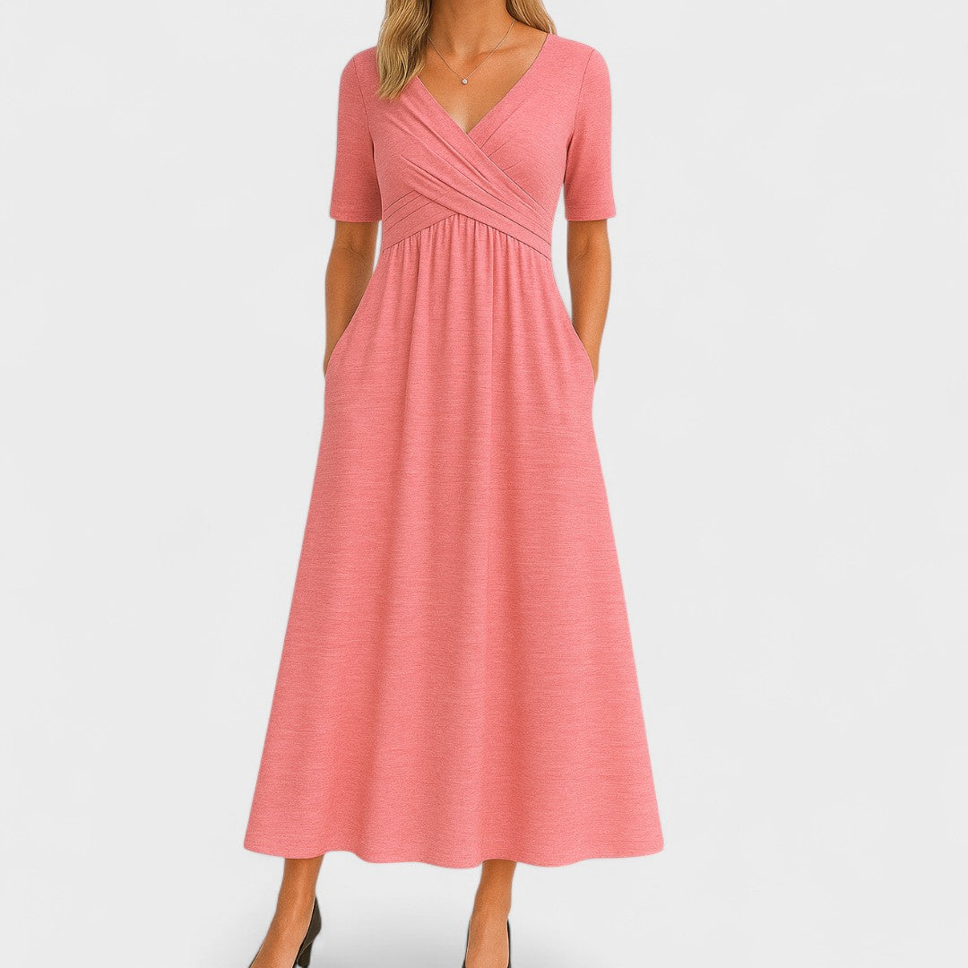 Vestido midi mujer ligero y sofisticado para fiesta y oficina