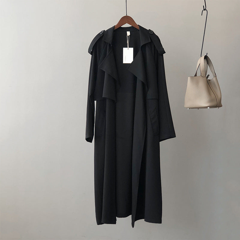 Gabardina Mujer Retro Ajuste Baggy Invierno