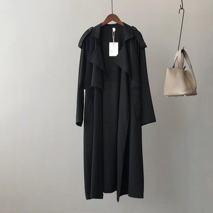 Gabardina Mujer Retro Ajuste Baggy Invierno