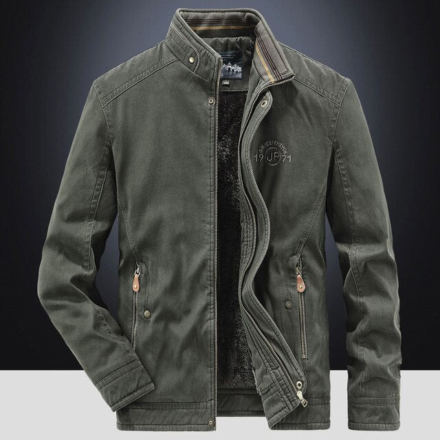 Chaqueta parka hombre impermeable con capucha ajustable