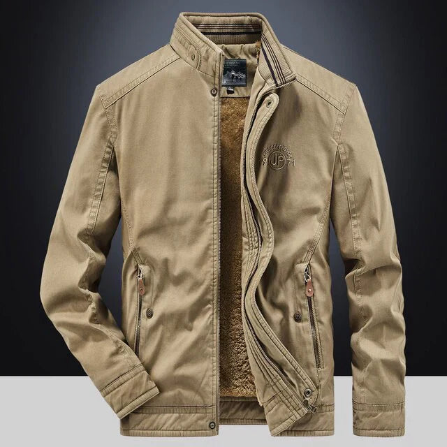Chaqueta parka hombre impermeable con capucha ajustable