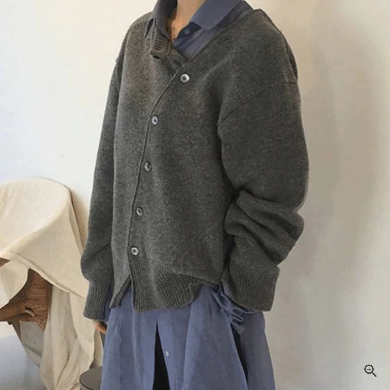 Cárdigan Mujer de Cachemir Asimétrico con Botones