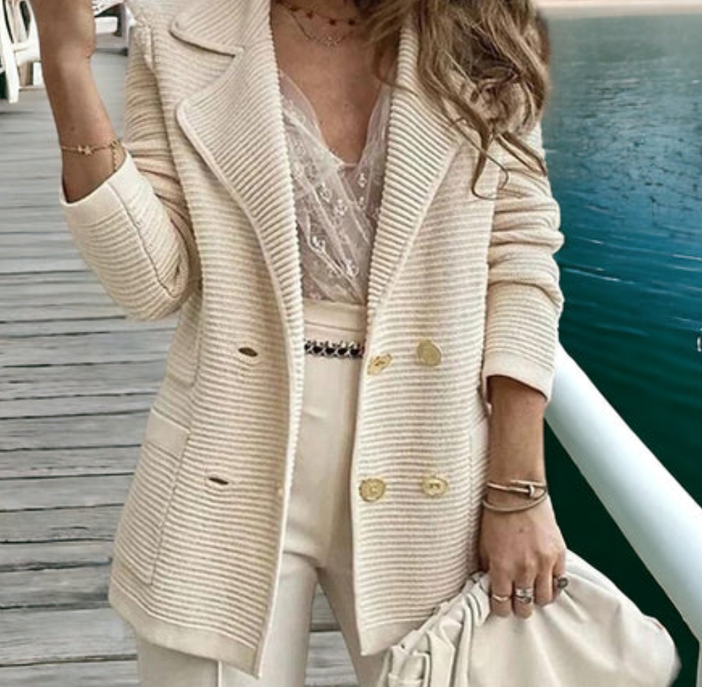 Cárdigan Mujer Casual de Punto con Solapa