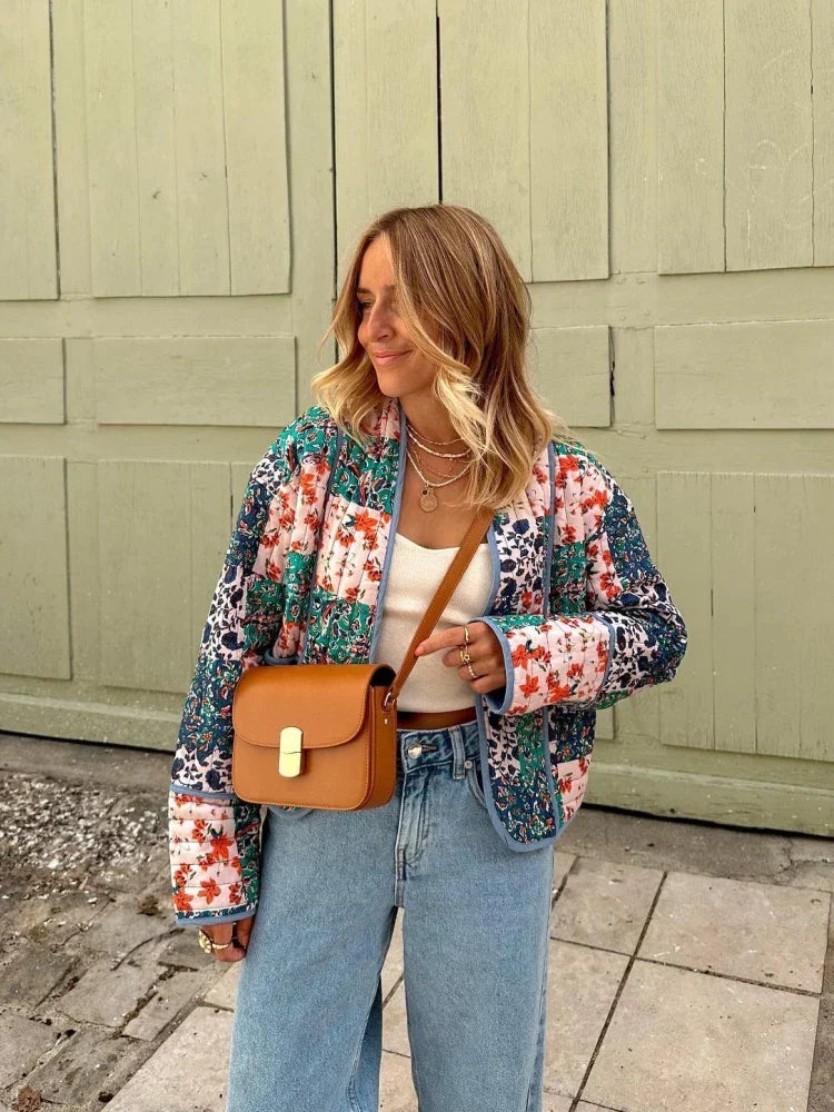 Chaqueta Mujer de Cuadros Material Suave Ajuste Clásico - Mavetta