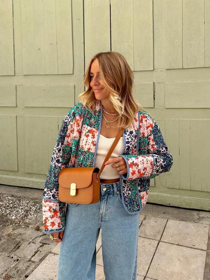 Chaqueta Mujer de Cuadros Material Suave Ajuste Clásico - Mavetta