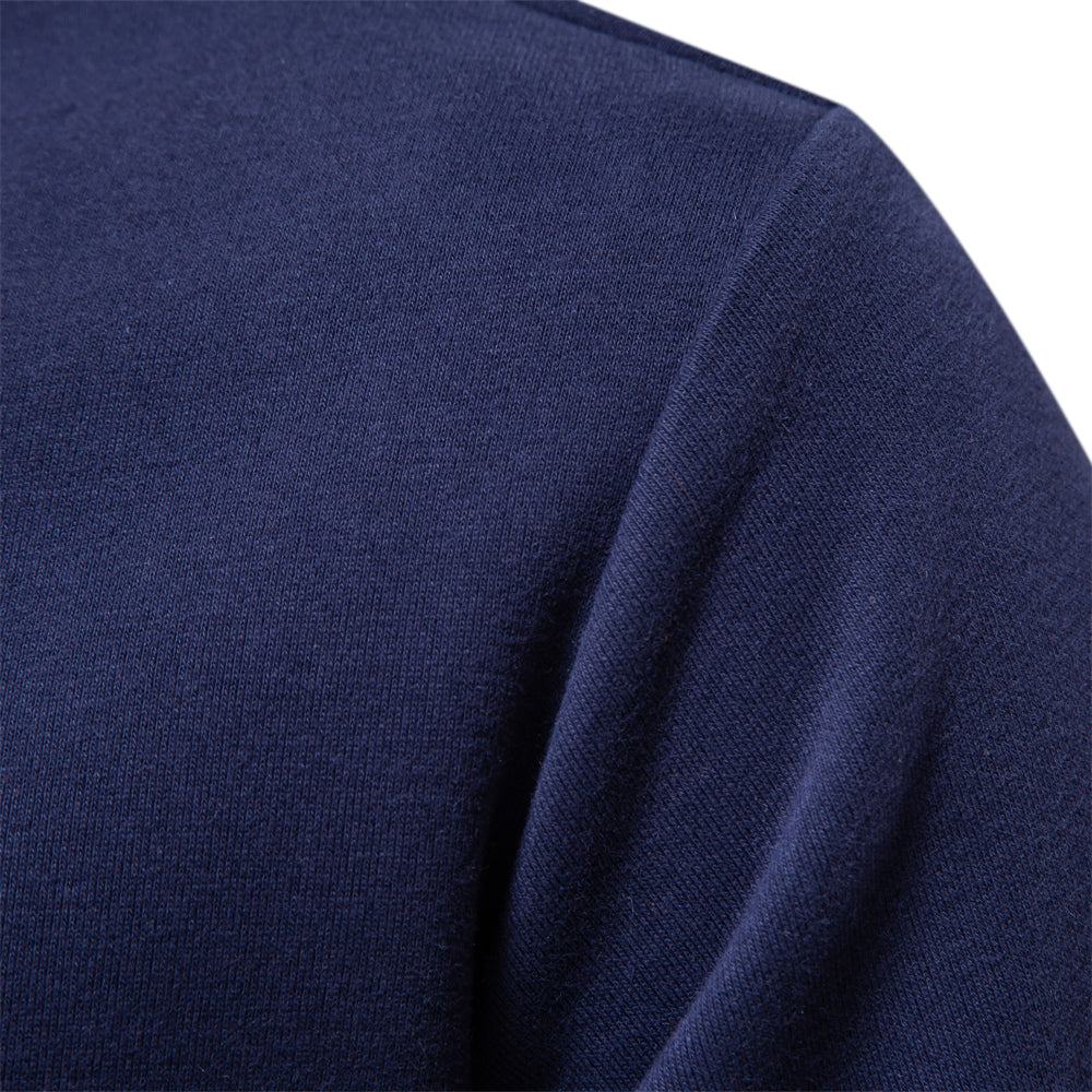 Polo hombre manga larga cuello mao ajustado