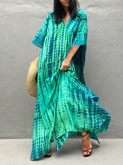 Vestido Caftán Mujer Largo Verano Suelto - Mavetta
