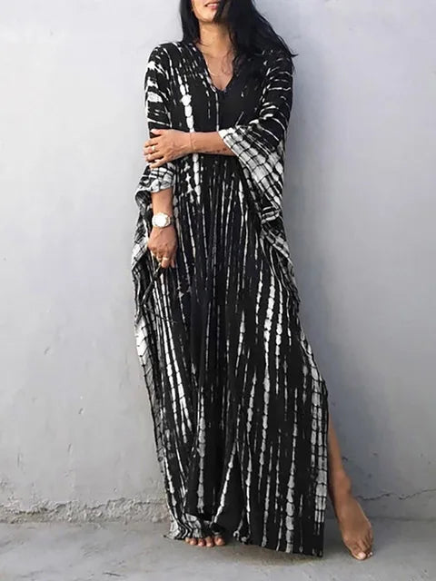 Vestido Caftán Mujer Largo Verano Suelto