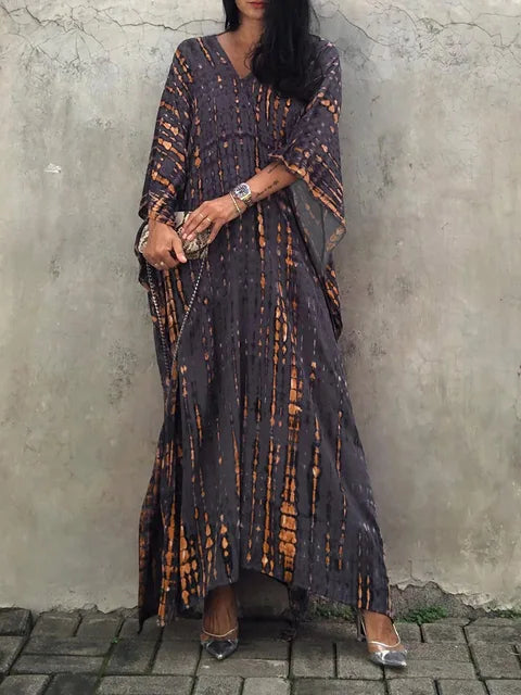 Vestido Caftán Mujer Largo Verano Suelto