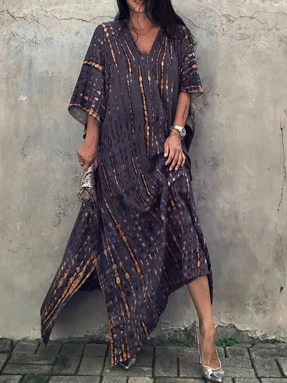 Vestido Caftán Mujer Largo Verano Suelto