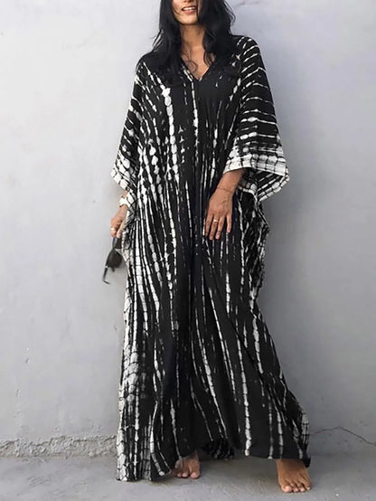 Vestido Caftán Mujer Largo Verano Suelto