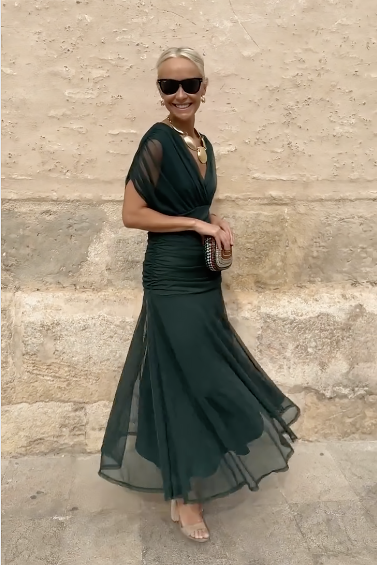 Vestido Maxi Mujer Fluido Elegante
