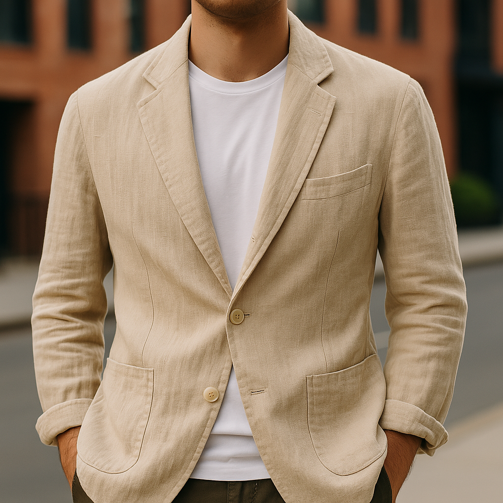 Blazer Hombre Corte Entallado Bolsillos Delanteros Transpirable - Mavetta