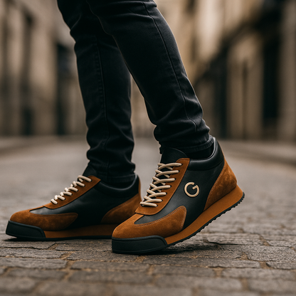 Zapatillas Hombre Cuero Casual Cordones Urbanas Comodas