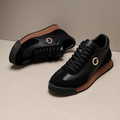 Zapatillas Hombre Cuero Casual Cordones Urbanas Comodas