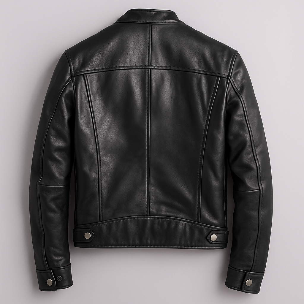 Chaqueta Hombre de Cuero Retro Ajuste Clasico