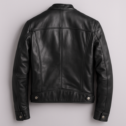 Chaqueta Hombre de Cuero Retro Ajuste Clasico