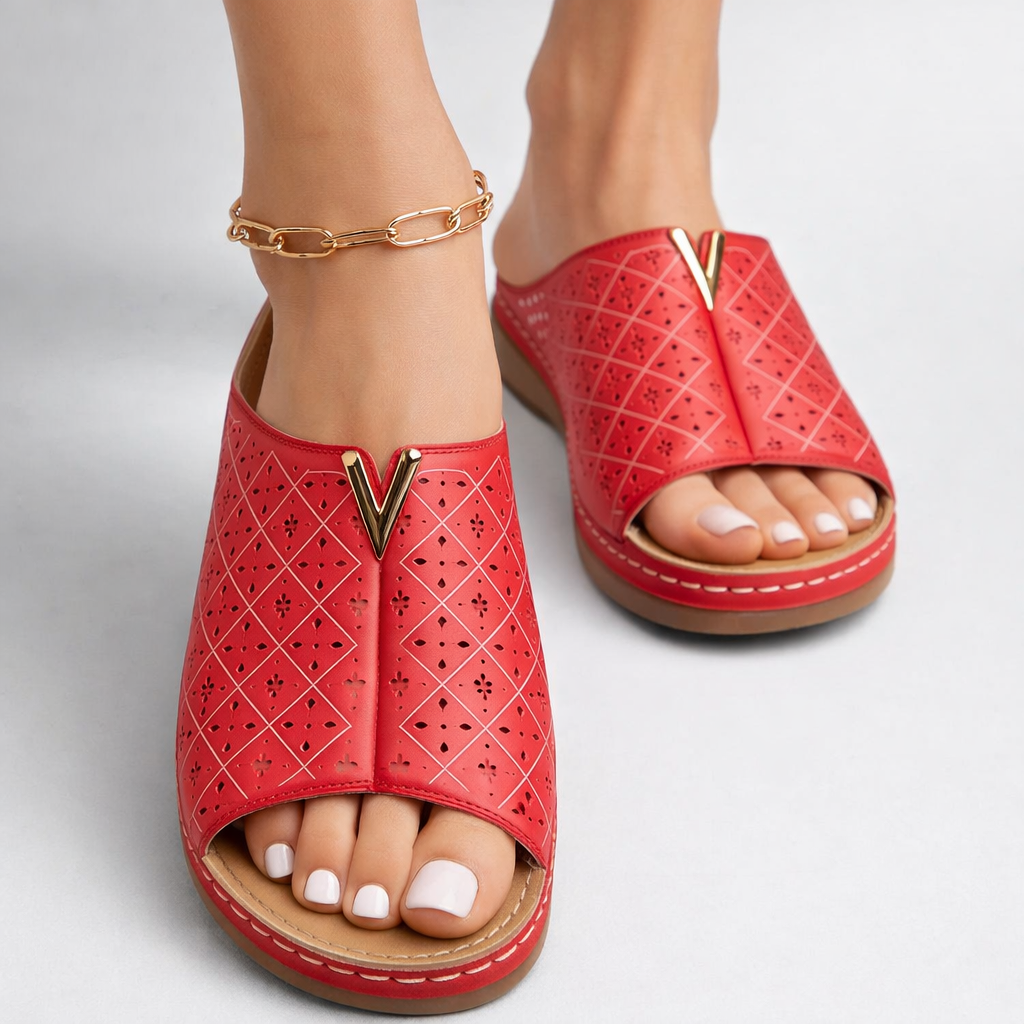 Sandalias Mujer de Cuero Diseño Elegante Ajuste Cómodo